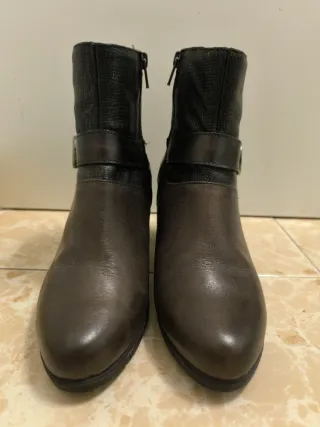 Botines de tacón piel