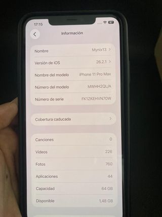 iPhone 11 Pro Max 64 GB - Verde Notte - 80% batteria - Ottimo stato