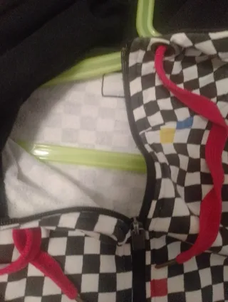 Chaqueta cremallera de cuadros