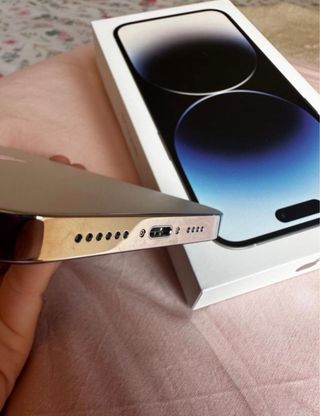 iphone 14 pro max, blanco 128gb 85% salud de bater