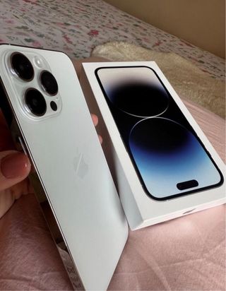 iphone 14 pro max, blanco 128gb 85% salud de bater