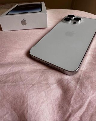 iphone 14 pro max, blanco 128gb 85% salud de bater