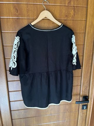 Camisa calada negravy blanco