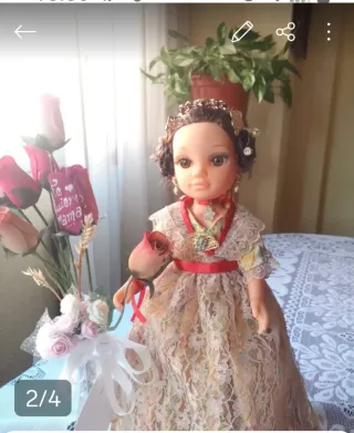 Traje de Fallera para Muñeca Nanci