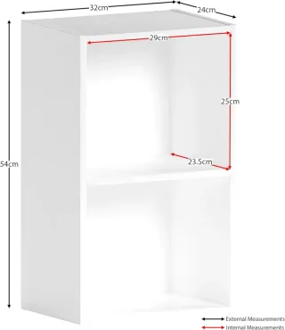 Estantería Oxford 2 Niveles Blanca