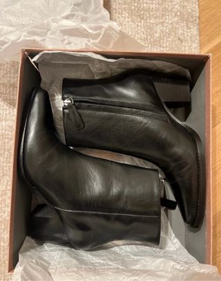 Botines Mint & Rose Negros Piel Mujer