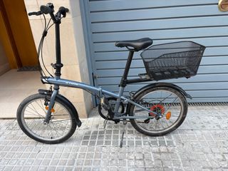 Bicicleta Plegable Btwin Gris