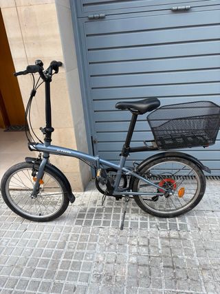 Bicicleta Plegable Btwin Gris