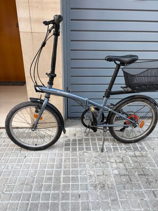 Bicicleta Plegable Btwin Gris