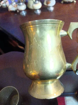 Servizio da caffè vintage in ottone