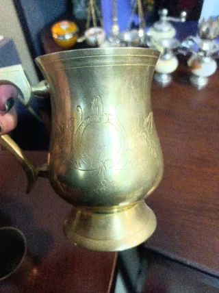 Servizio da caffè vintage in ottone