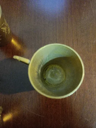 Servizio da caffè vintage in ottone