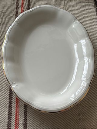 Fuente ovalada cerámica española San Claudio