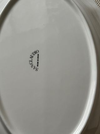 Fuente ovalada cerámica española San Claudio