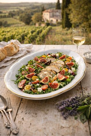 Fuente ovalada cerámica española San Claudio