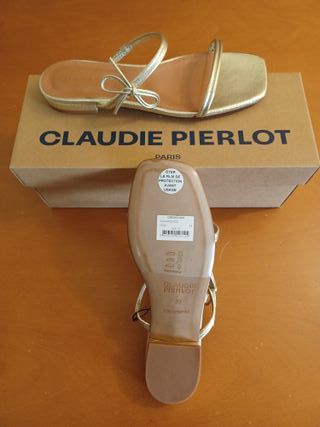 Sandalias CLAUDIE PIERLOT doradas talla 39