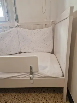 Cuna de bebé evolutiva blanca