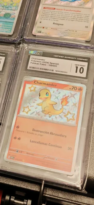 Charmander y Petra Cartas gradeadas
