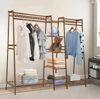 A ESTRENAR Armario Alto de Bambú vestidor burro