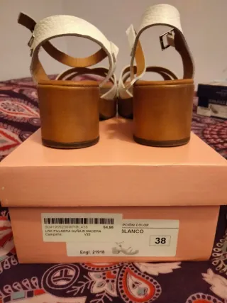 Sandalia Blanca Talla 38