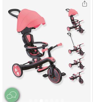 Triciclo evolutivo GLOBBER 4 en 1 rosa