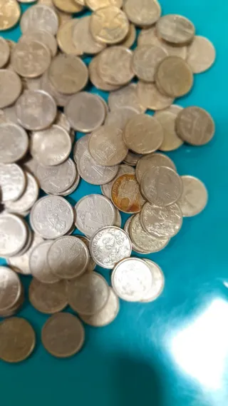 Lote de monedas de 5 ptas de 93/99 de Juan Carlos