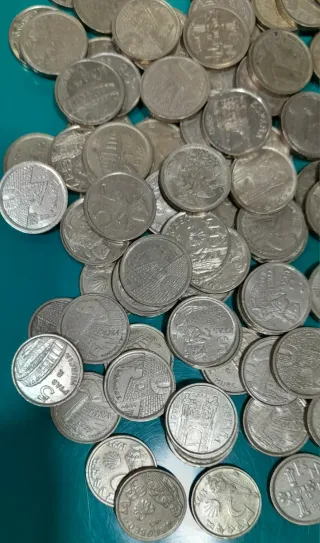 Lote de monedas de 5 ptas de 93/99 de Juan Carlos