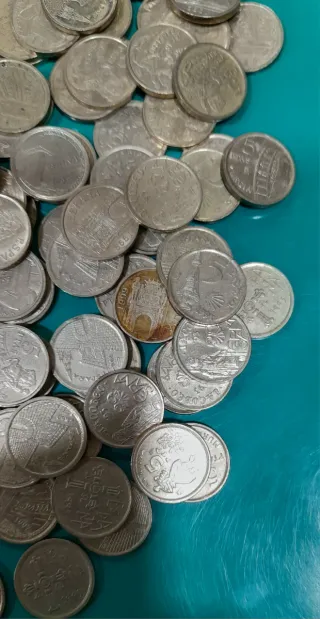 Lote de monedas de 5 ptas de 93/99 de Juan Carlos
