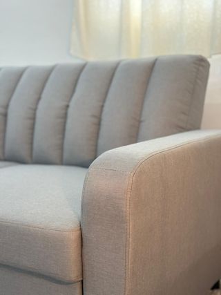 Sofa cam gris tela- Envio gratis