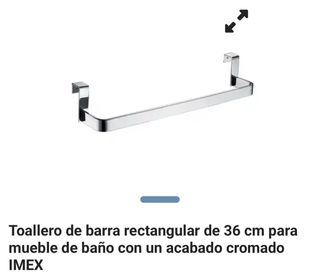 Toallero barra 36cm cromado IMEX