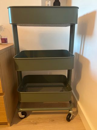 Carro metálico de 3 estantes