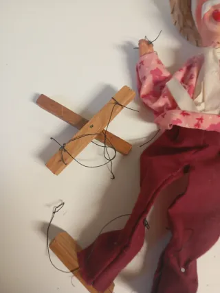 2 Marionetas Antiguas,necesitas arreglos cuerdas
