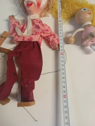 2 Marionetas Antiguas,necesitas arreglos cuerdas