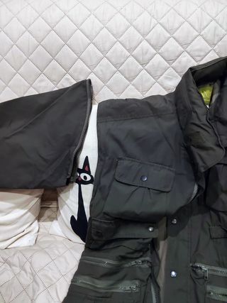 Chaquetón desmontable multibolsillos verde