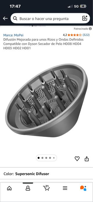 Dyson Airwrap Rame-Blu con Accessori