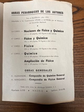 Libro antiguo ampliación de fisica
