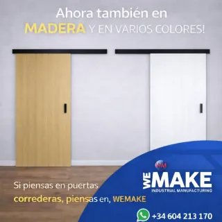 Puerta corredera en madera