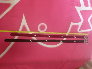 Due cinture vintage rossa nera tg 75/80