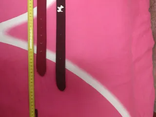 Due cinture vintage rossa nera tg 75/80