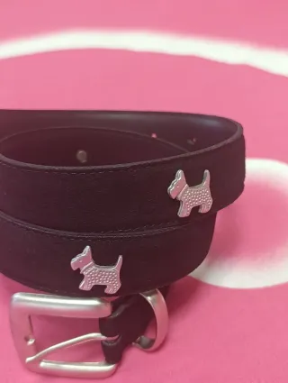 Due cinture vintage rossa nera tg 75/80