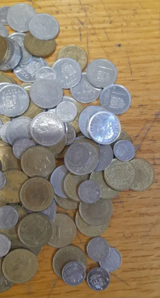 Lote de monedas de 1 peseta de Juan Carlos I.