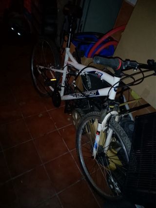 Bicicleta de montaña blanca