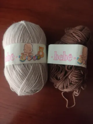 Manta bebe crochet nueva, ondas marrón y beige