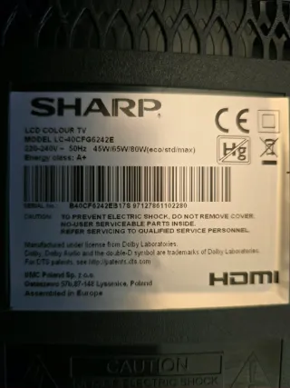 TV Sharp Aquos 43 Harman Kardon