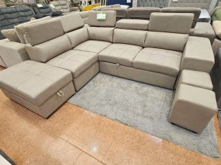 HERMOSO SOFA CAMA RINCONERA PUFF  Y ARCON