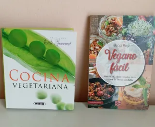 2 libros vegano y vegetariano
