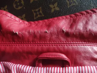 Cazadora piel roja, talla s