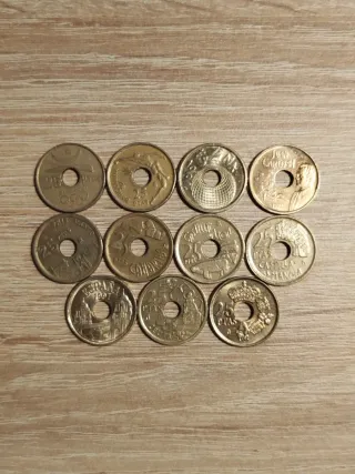 MONEDAS DE 25 PESETAS DEL REY JUAN CARLOS I