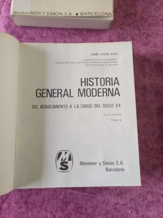 Historia General Moderna. Vicens Vives