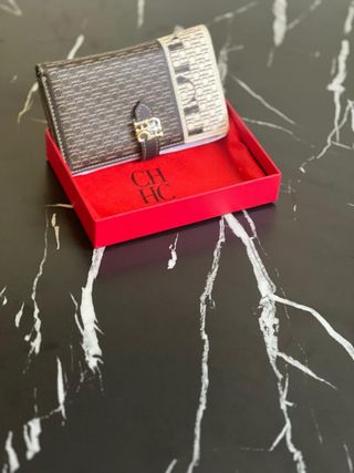 Cartera Tarjetero Carolina Herrera Marrón